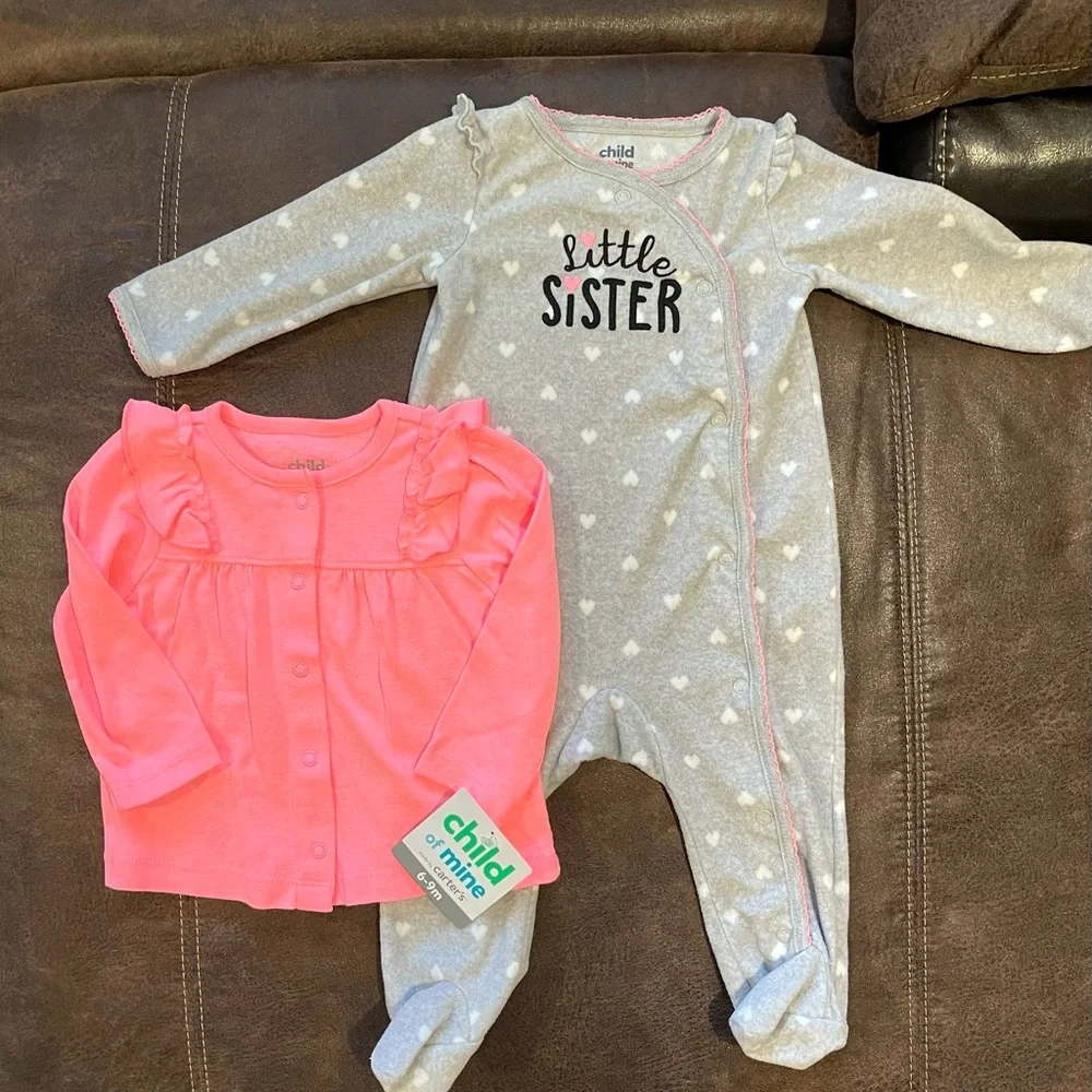 Girl 6-9 Month 4 Piece Long Sleeve Bundle